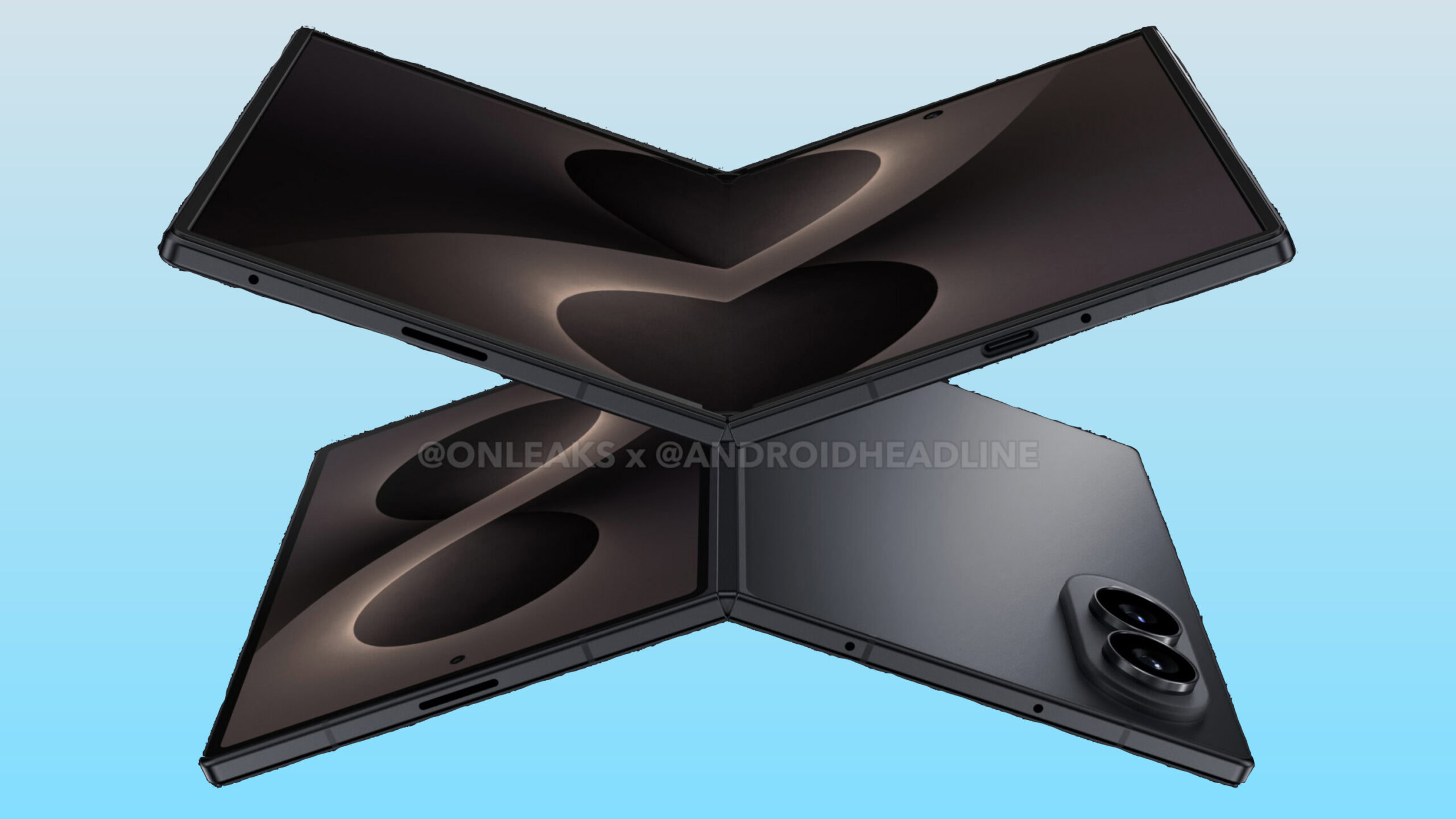Uma renderiza&ccedil;&atilde;o CAD vazada do Samsung Galaxy Z Fold 8 Wide.