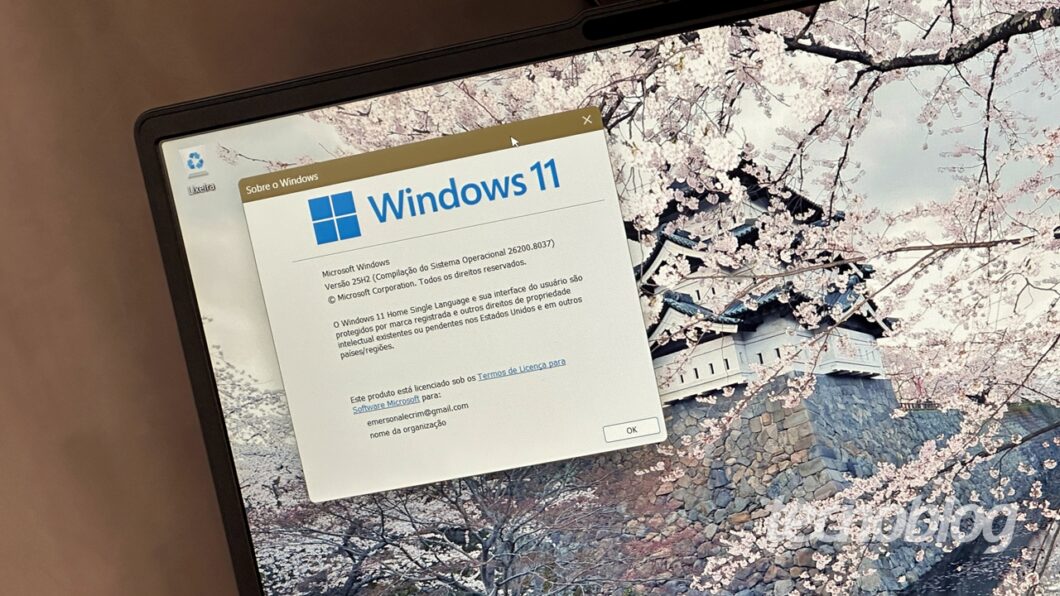 Windows 11 vers&atilde;o 25H2