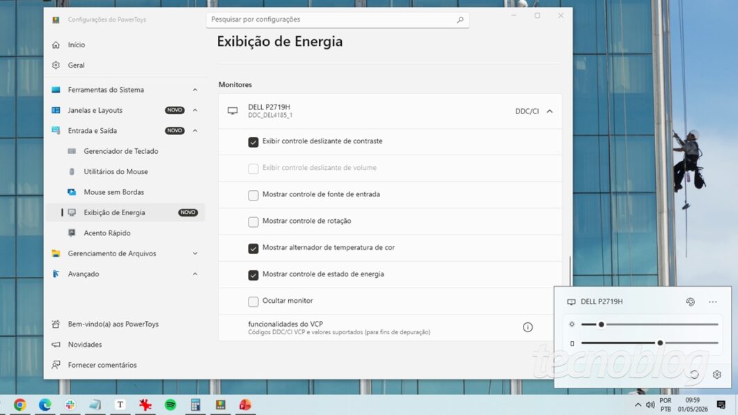 Power Display no Windows 10