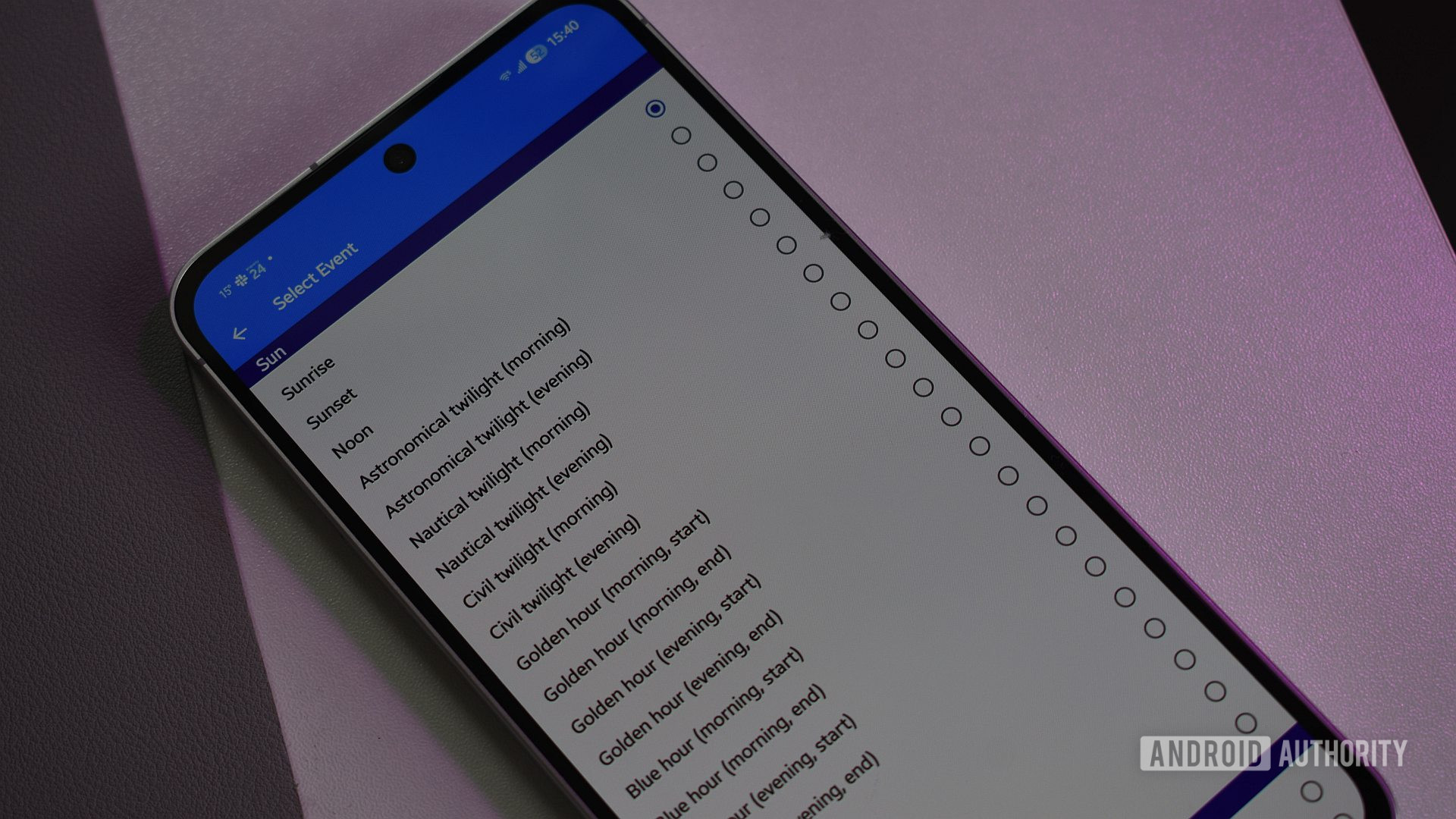 alternativas de relógio do Google, aplicativo de alarme solar 1