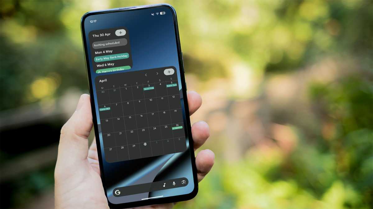google pixel calendar widgets