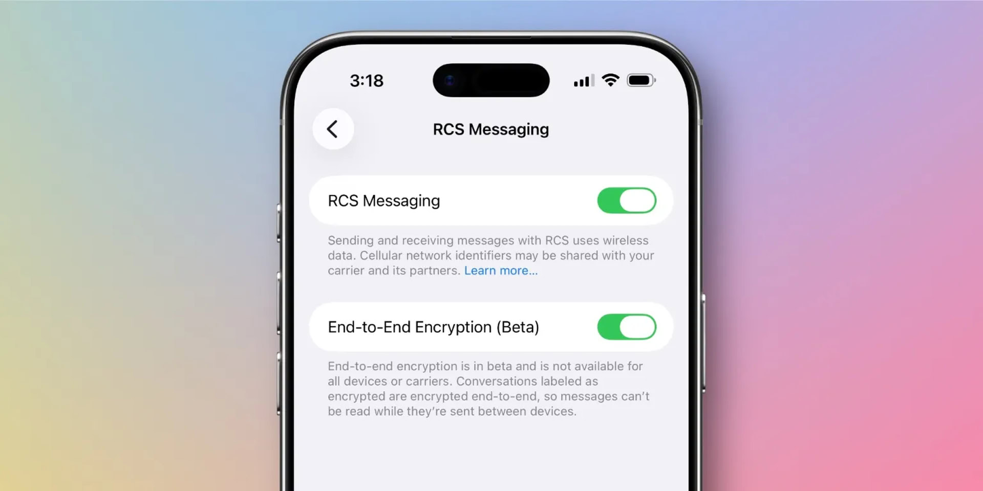 rcs e2ee criptografado ios 26 5