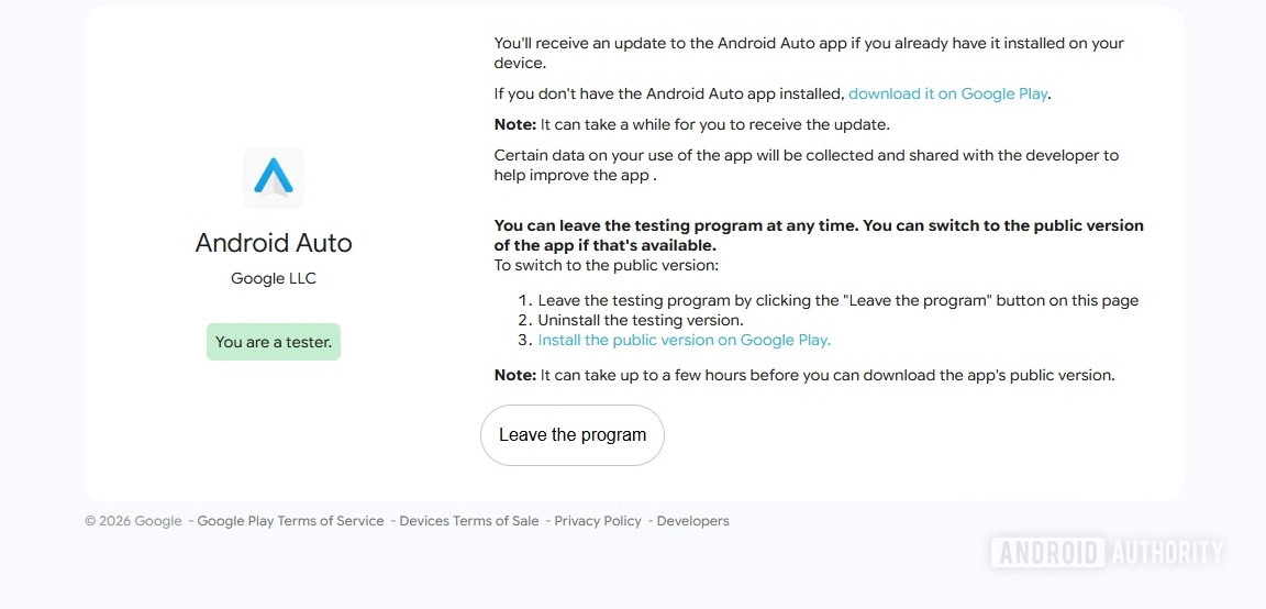 programa Android Auto Beta Tester Inscreva-se 2