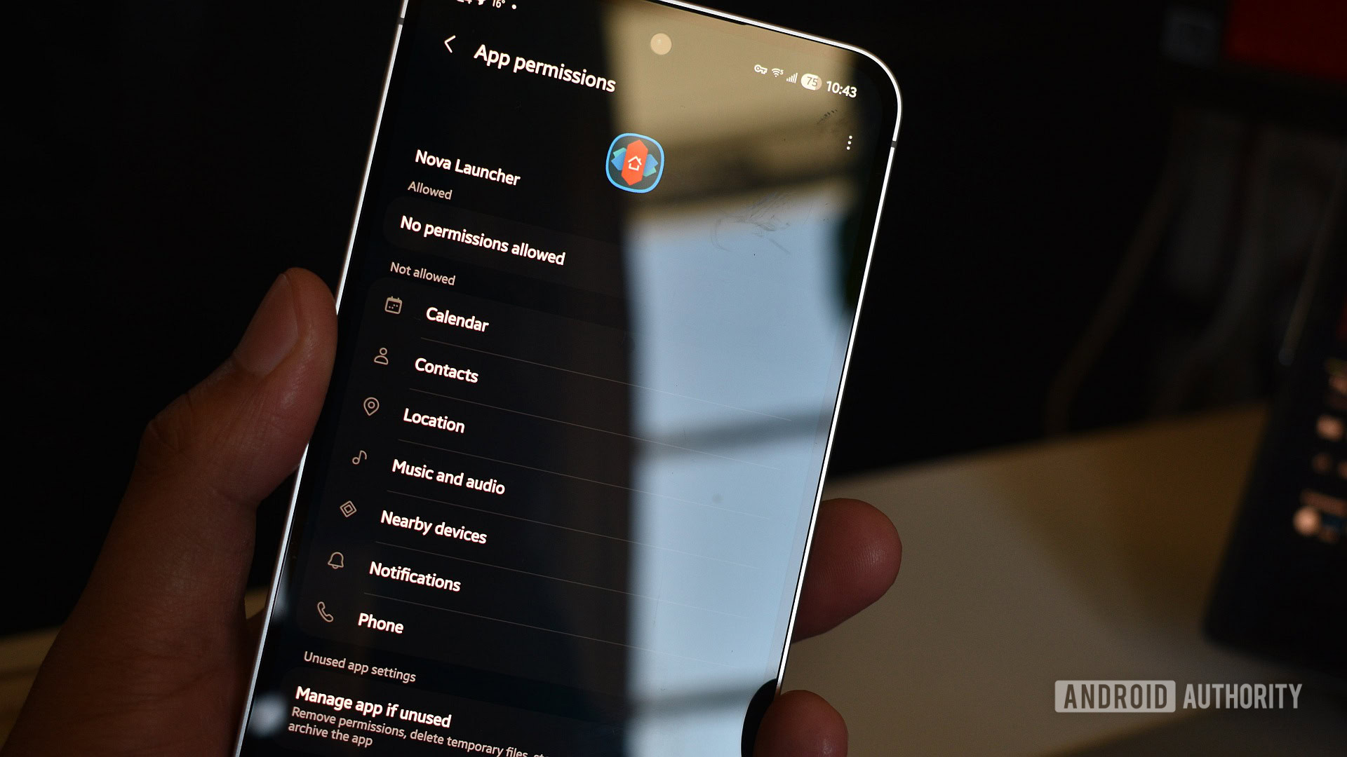 permissões do nova launcher 1