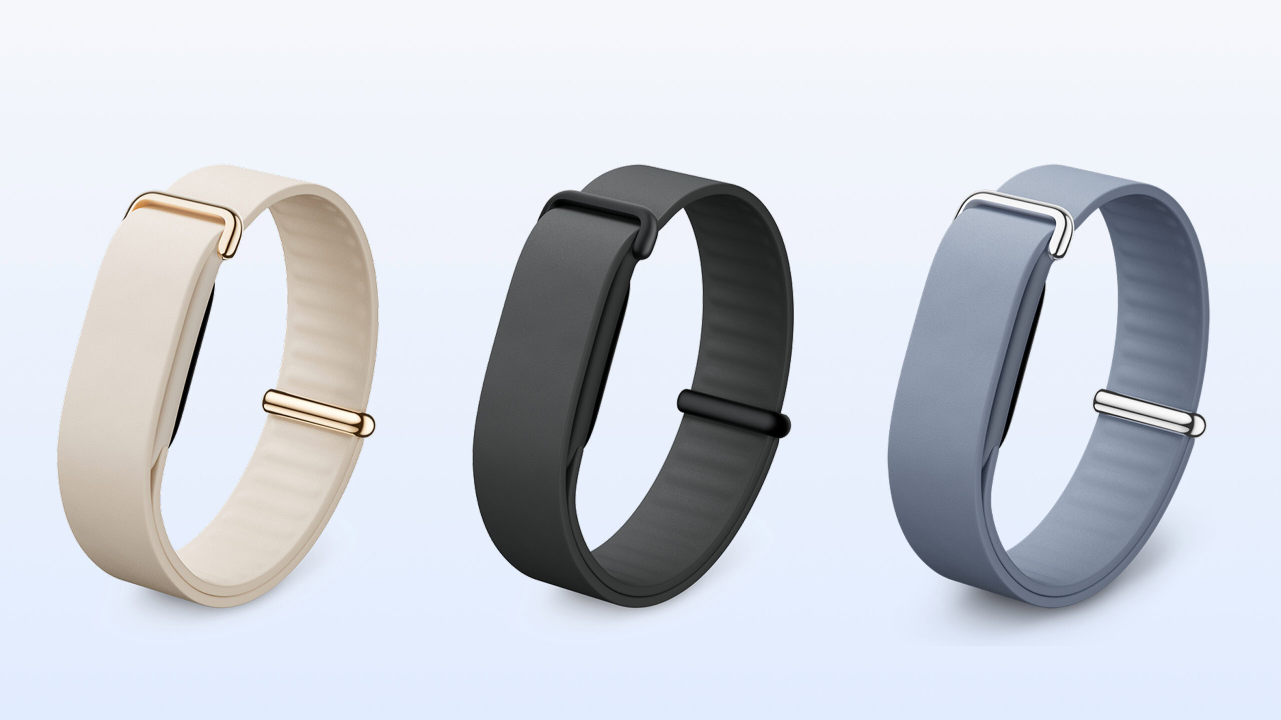 Renderização oficial do produto Google Fitbit Air com seu estilo de banda Elevated.