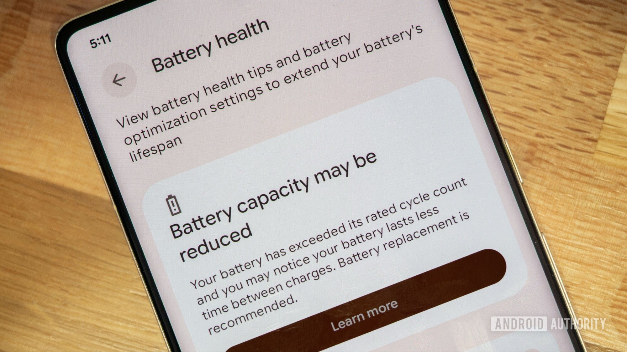 saúde da bateria do google android pixel 7 pro reduzida