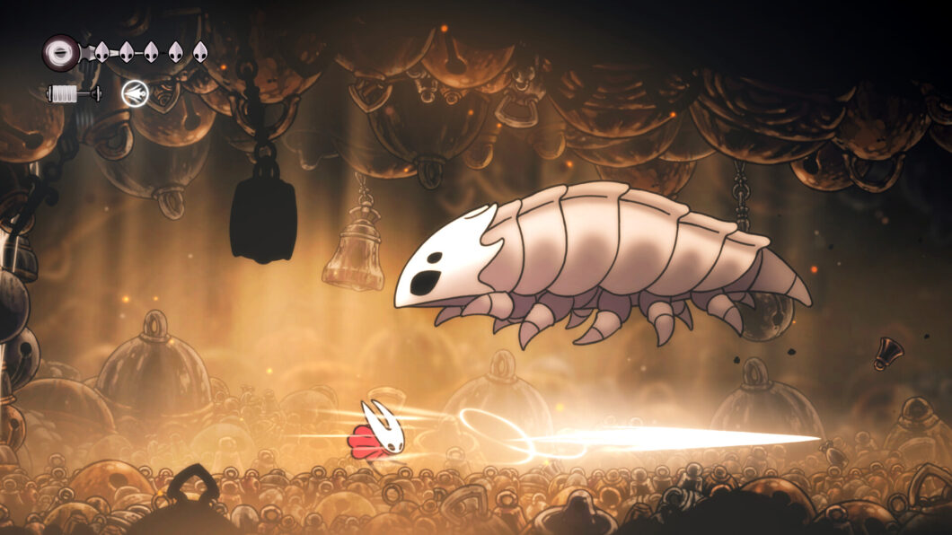 Captura de tela do jogo Hollow Knight Silksong
