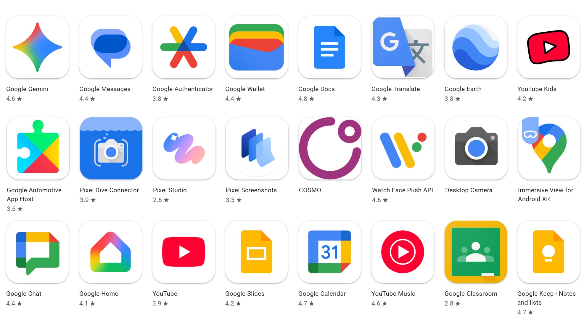 Google Cosmo App Play Store