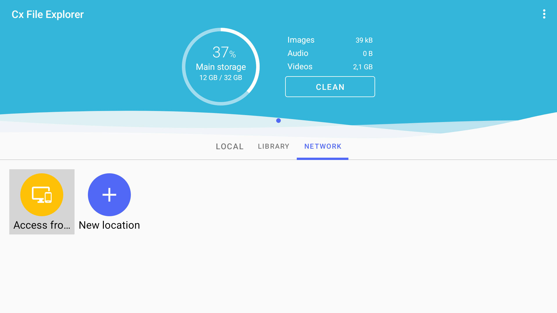 CX File Explorer na caixa do Google TV
