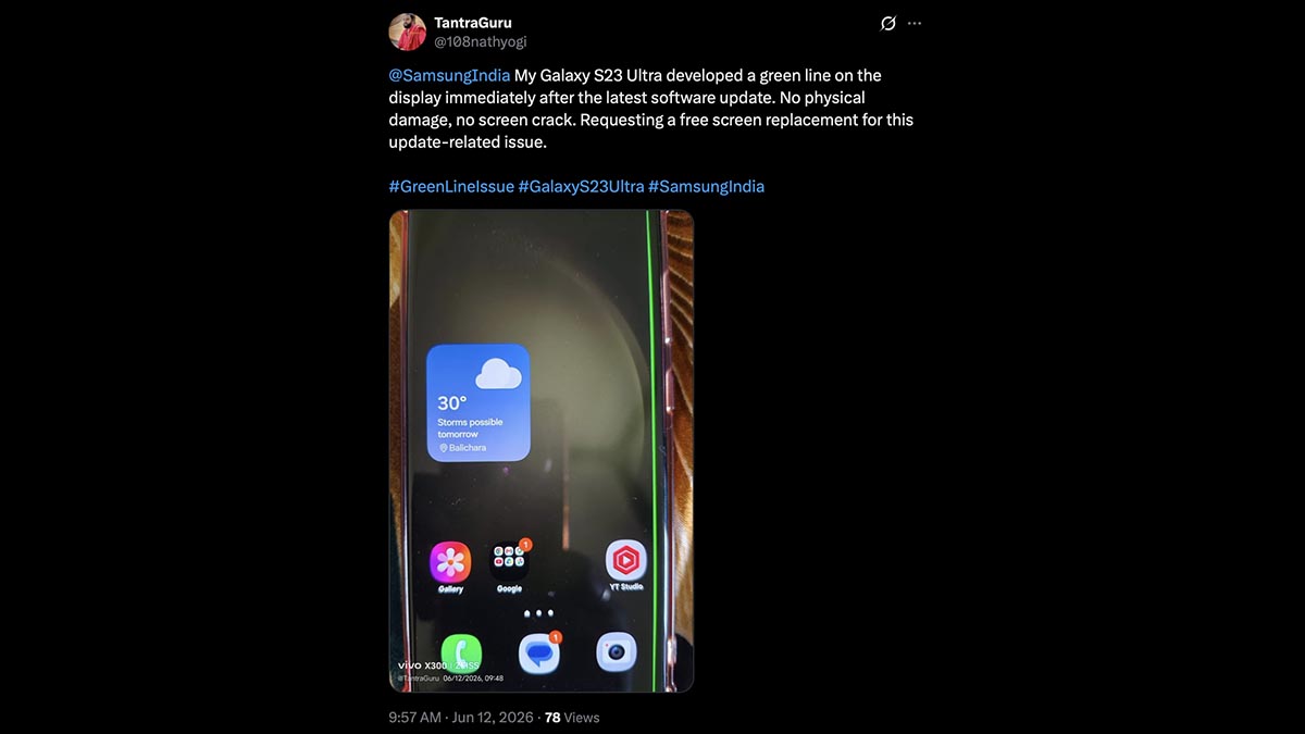 linha verde do galaxy s23 problema uma atualização da interface do usuário imagem2