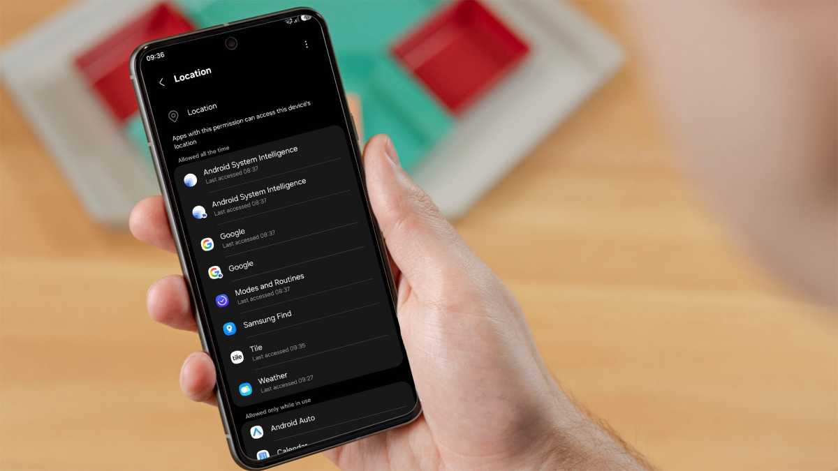Location permissions on a Samsung