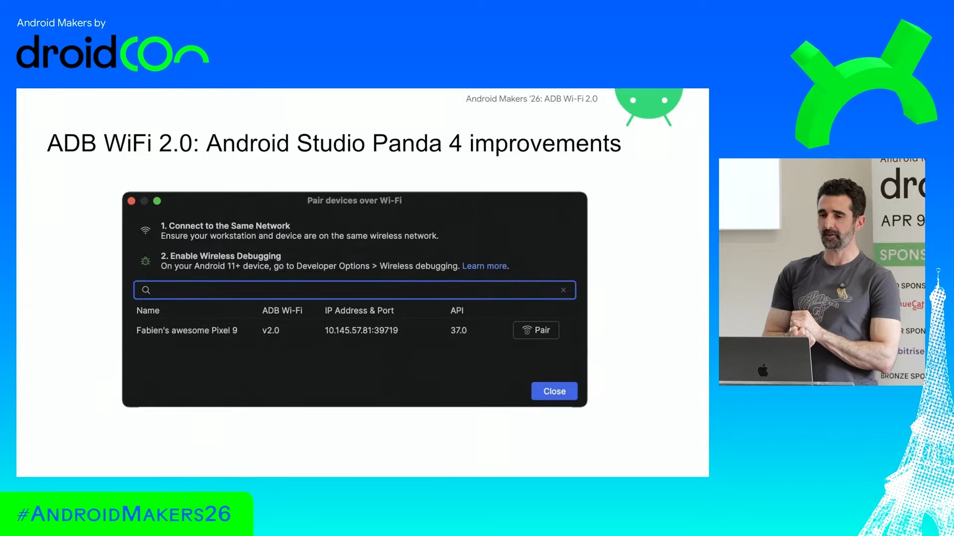 Google ADB Wi Fi 2.0 com interface de emparelhamento Android 17 Android Studio Google ADB Wi Fi 2.0 com interface de emparelhamento Android 17 Android Studio