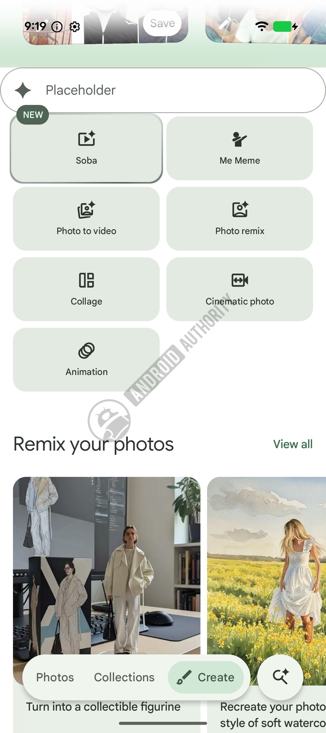 google fotos soba com marca d'água