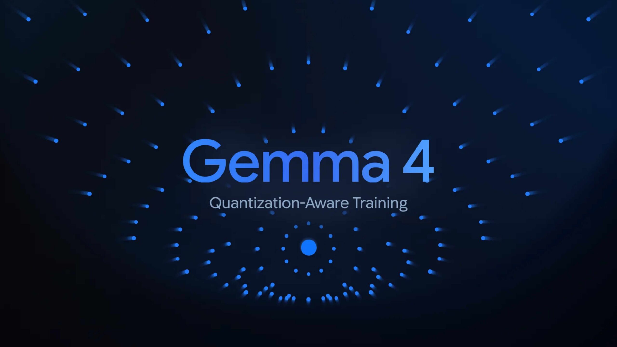 O gráfico promocional dos modelos Gemma 4 QAT.
