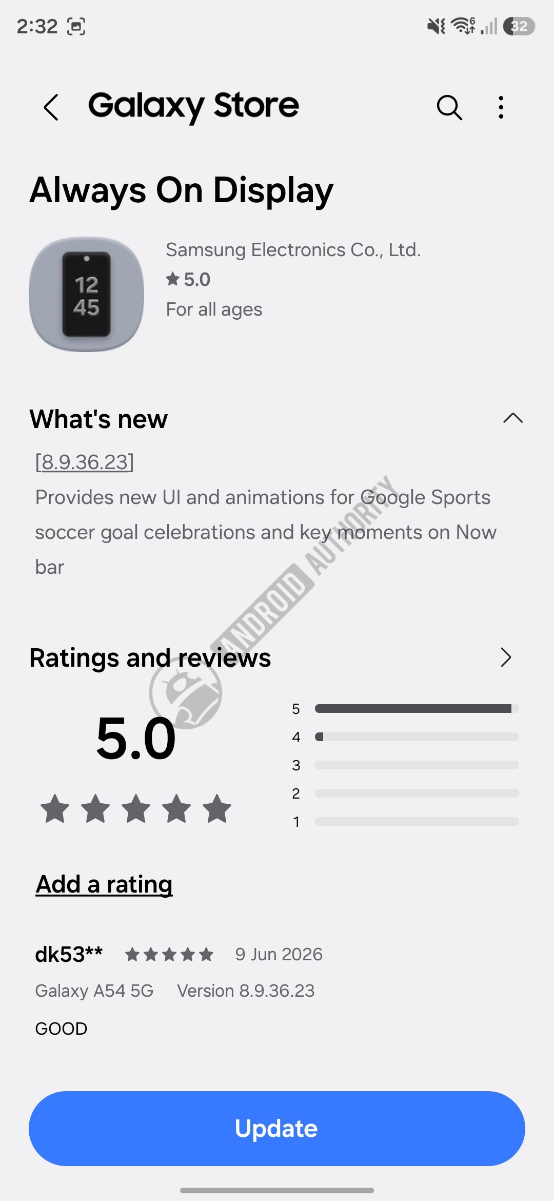 One UI AOD comemorações do gol da FIFA