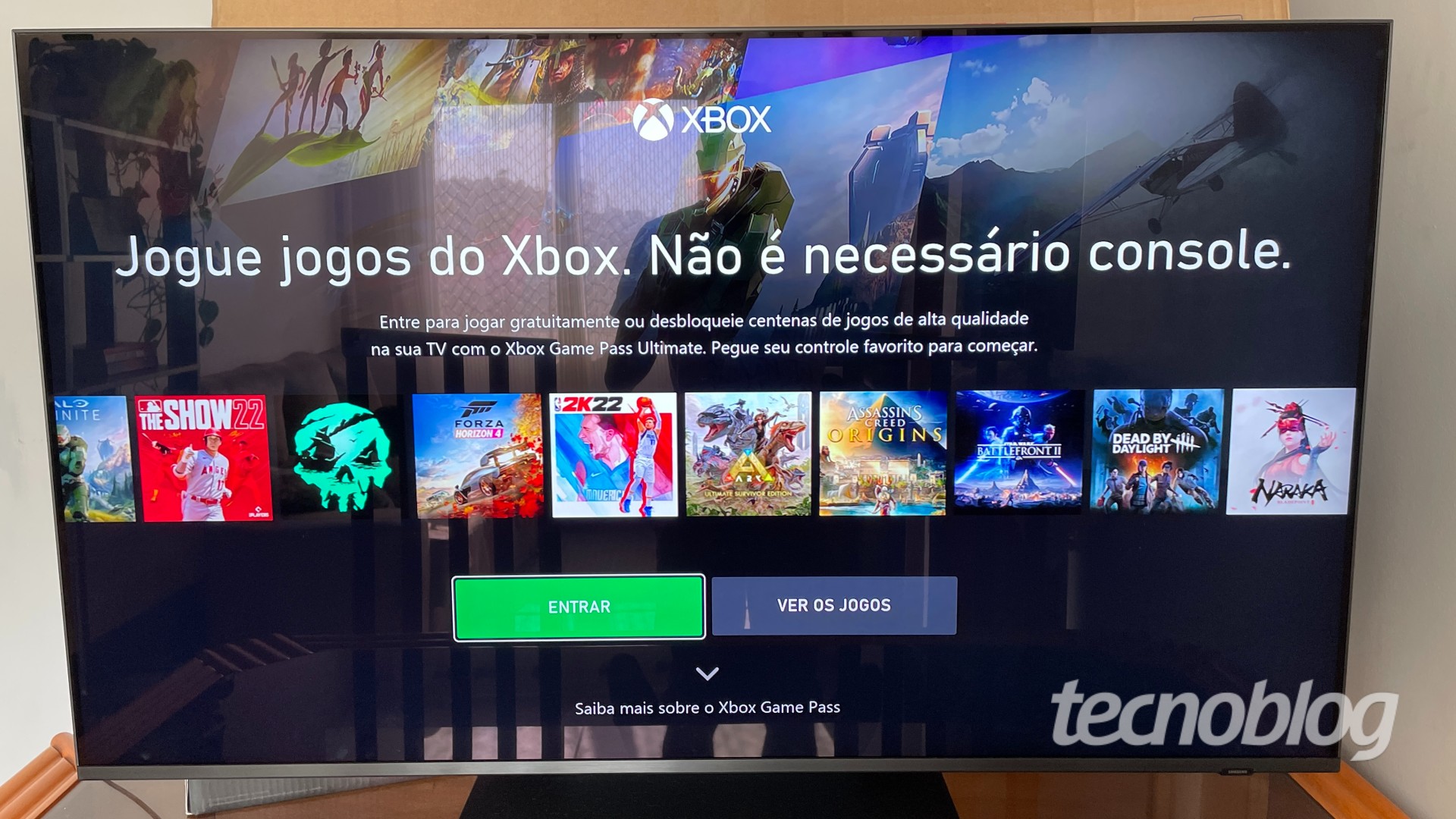 TVs Samsung suportam jogos na nuvem, Xbox Game Pass incluso (Imagem: Darlan Helder/Tecnoblog)