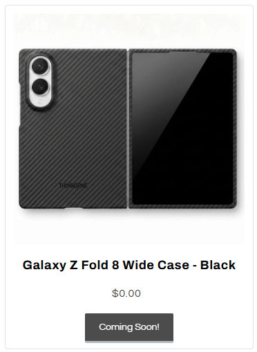 Capas Thinborne dobráveis ​​largas para Samsung Galaxy Z Fold 8