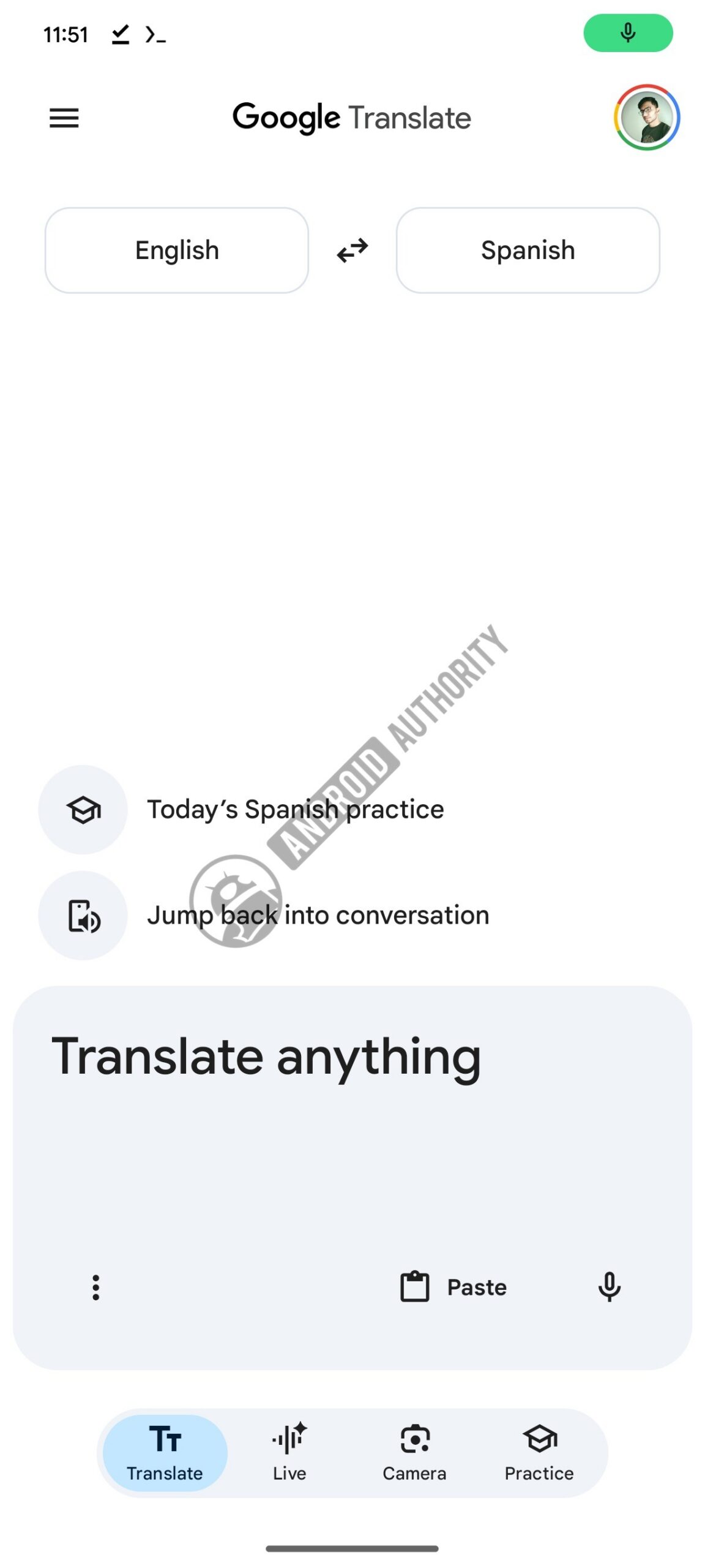Google Tradutor Nova tela inicial 1 com marca d'água