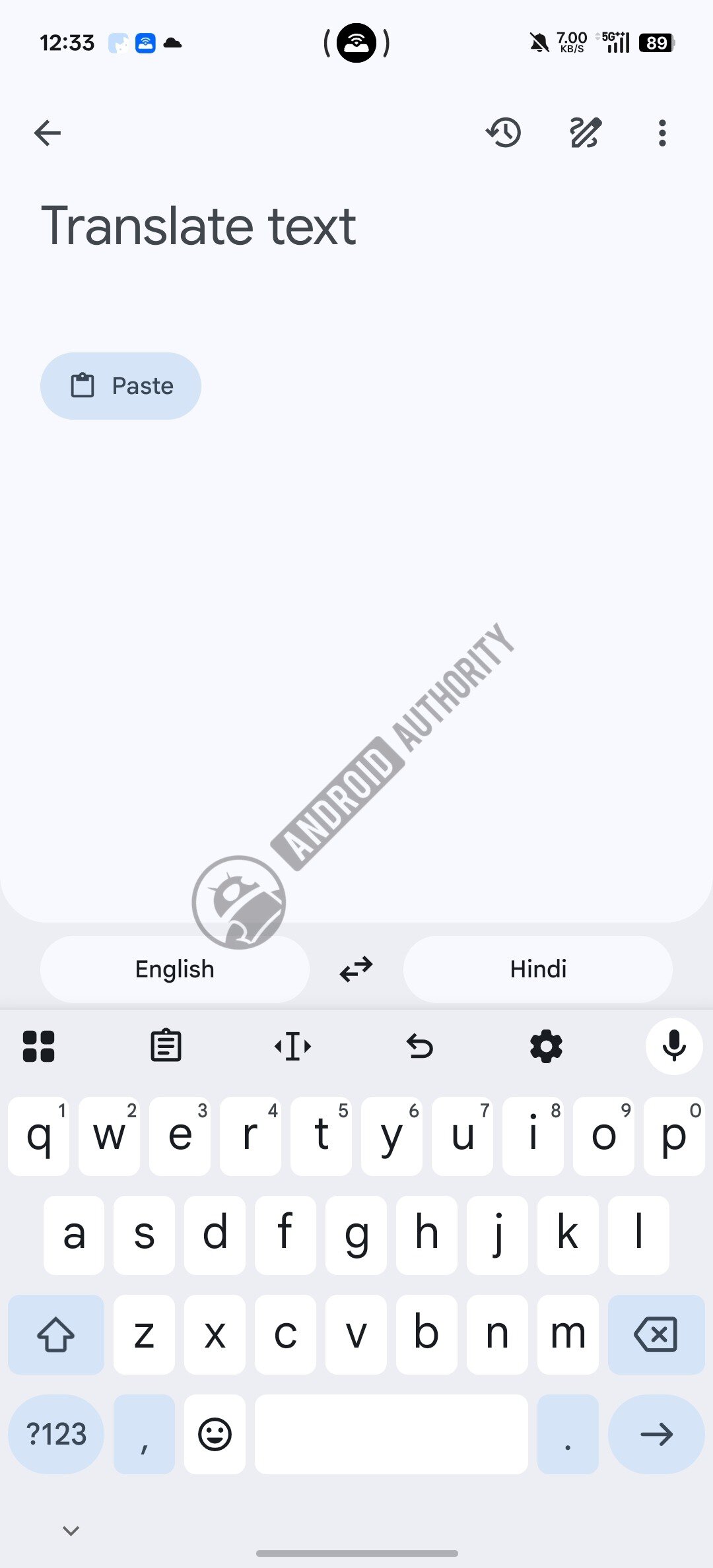 Tela atual do Google Tradutor com marca d’água